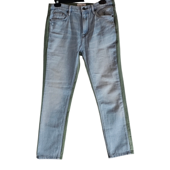 Frame Denim Le Beau 100% Cotton Colorblock Boy friend Jeans 25 Preowned - Picture 1 of 9